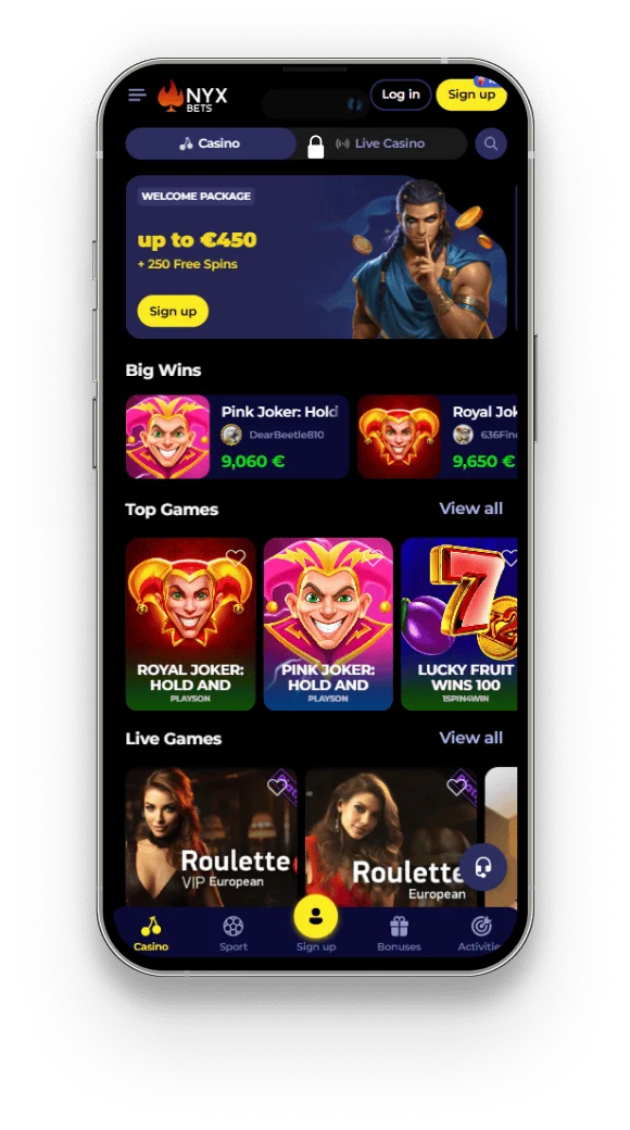 nyxbets application